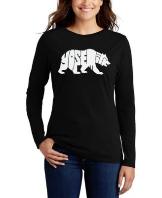 Women's Yosemite Bear Word Art Flowy T-Shirt