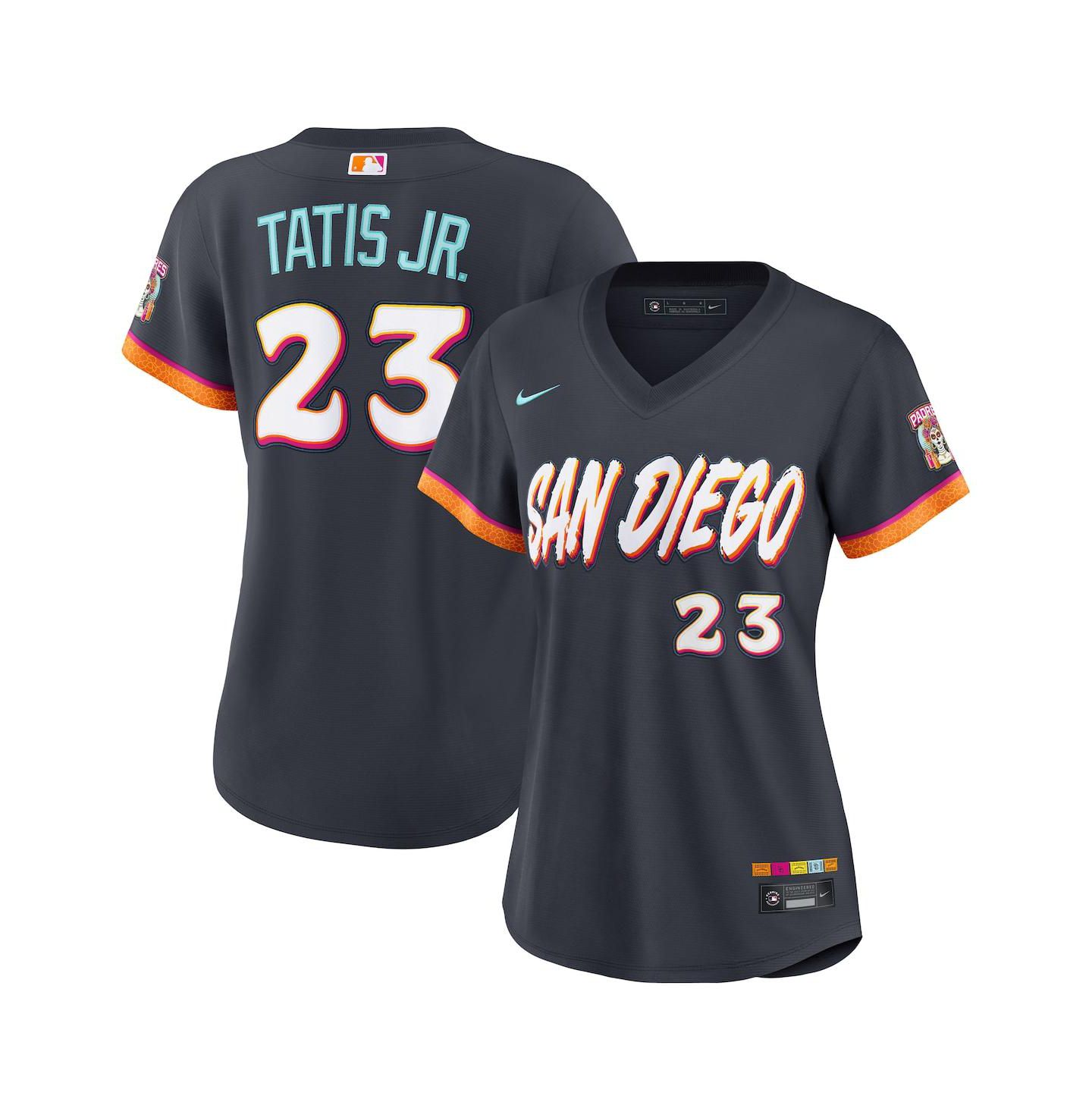 Женский топ Nike Fernando Tatis Jr. Black San Diego Padres 2026 City Connect Stadium Jersey — фото 1