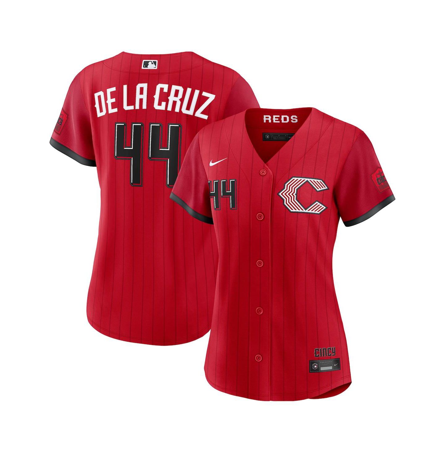Женский топ Nike Elly De La Cruz Red Cincinnati Reds 2026 City Connect Stadium Jersey — фото 1