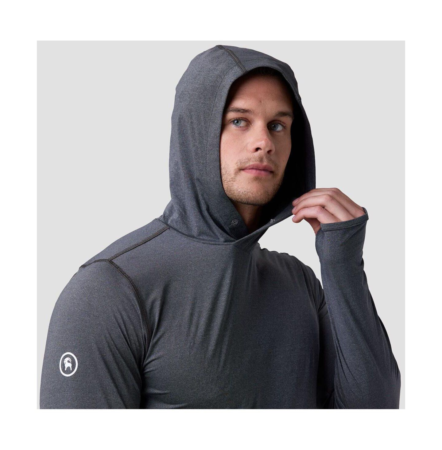 Мужское худи Backcountry Tahoe Pro LT Sun Performance Shirts Long Sleeve, цвет: Чёрный — фото 4