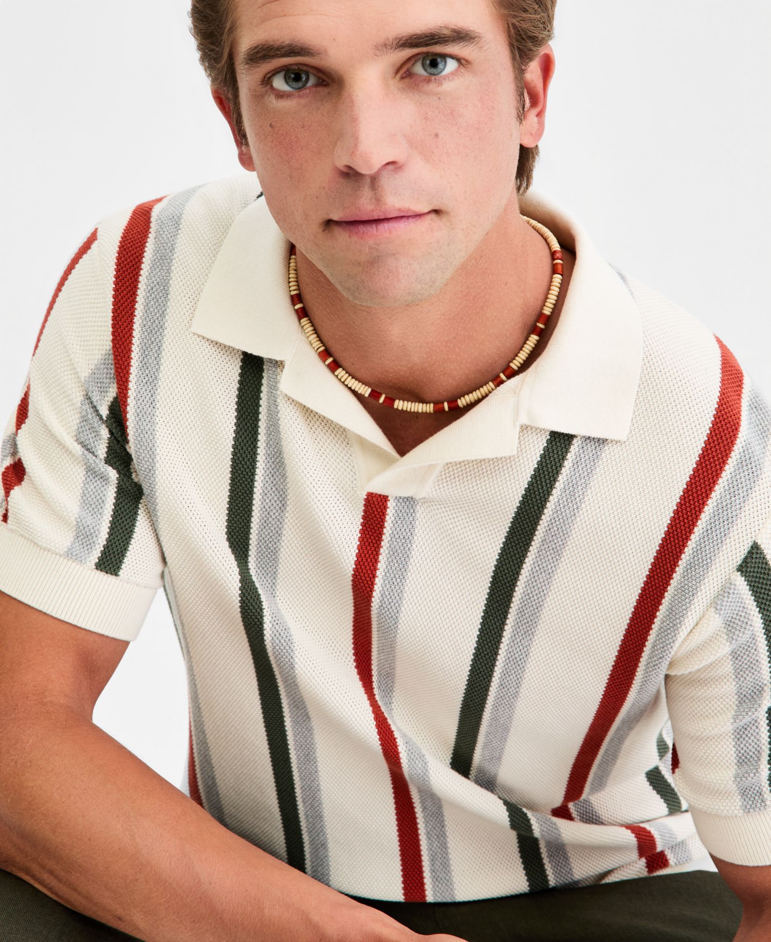 Men's Royce Hill Cotton Knit Polo Shirt