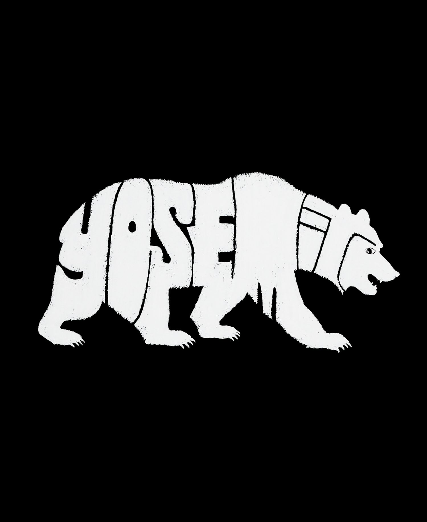 Women's Yosemite Bear Word Art Pullover Top