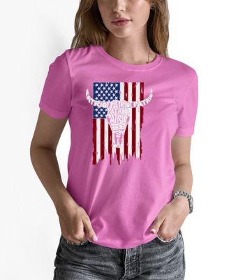 Women's Patriot Flag Word Art Pullover Top