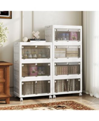 33 Gal 3-Pack Stackable Plastic Storage Bins with Lid, 21 x 13 x 35.5 in