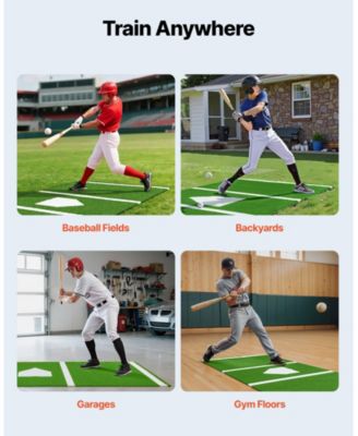 10 x 3.8 Ft Baseball Softball Hitting Mat with Foam Backing