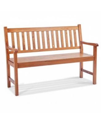 50 in Wood Garden Bench with Backrest and Armrests, 800 lbs Capacity