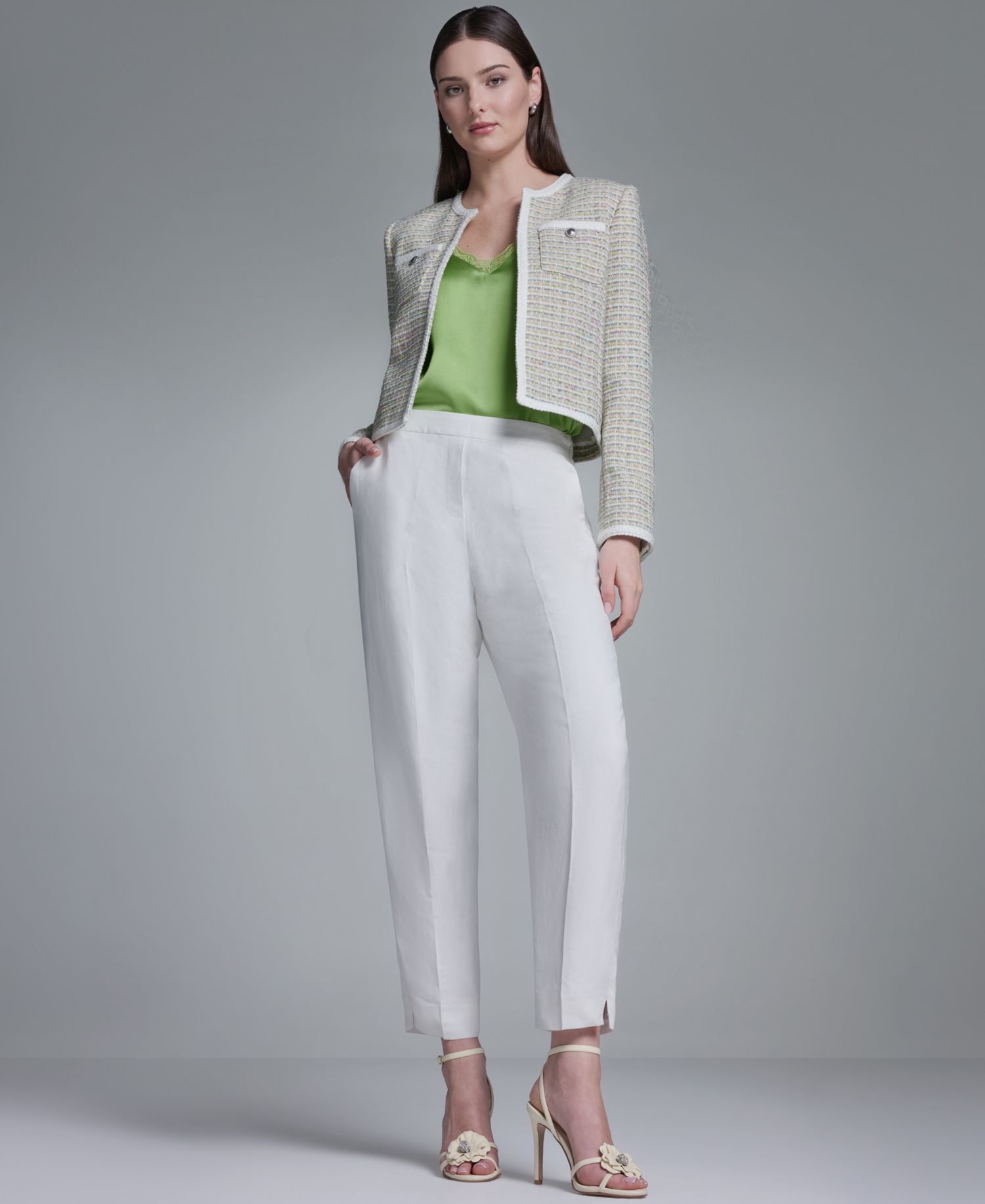 Women's Crewneck Open-Front Jacket