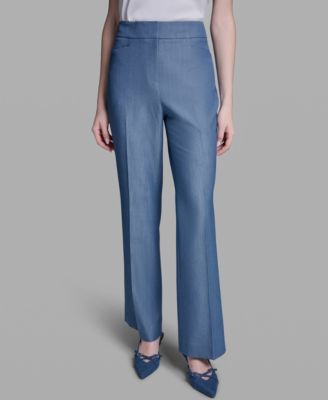 Women's High-Rise Wide-Leg Denim Pants