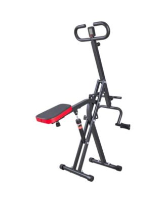 Deep Squat Rowing Machine, Foldable Glute Trainer with 12-Gear Adjustable Resistance, Home Squat Machine for Glutes & Legs