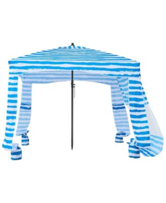 6 x 6 Ft Beach Cabana with Side Wall and UPF 50+ Protection