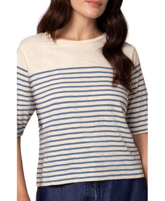 Women's Stripe Sleeve T-shirt
