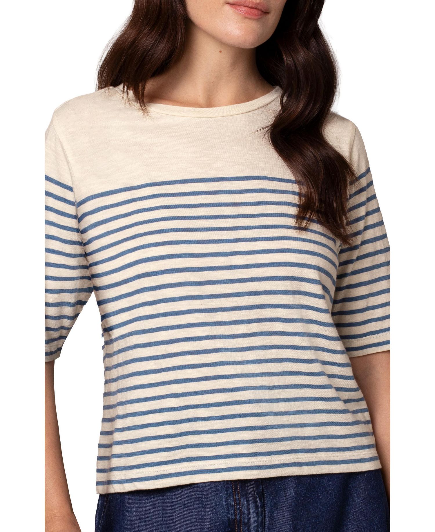 Women's Stripe Sleeve T-shirt