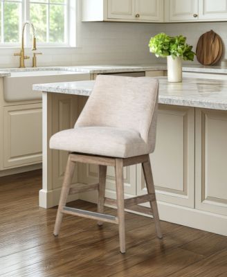 Winfield 38" Upholstered Fabric Swivel Counter Stool