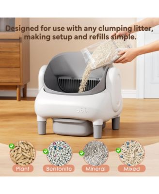 Self Cleaning Litter Box,Automatic Cat Litter Box Self Cleaning for Multiple Cats, with Safety Protection,App Control