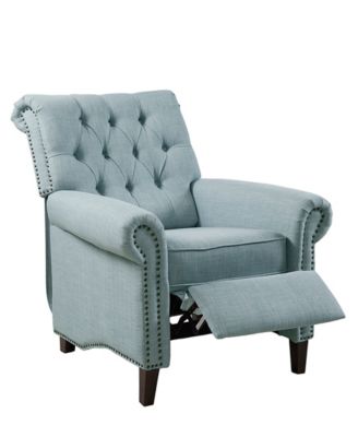 Aidan 40.5" Fabric Upholstered Manual Push Back Recliner Chair