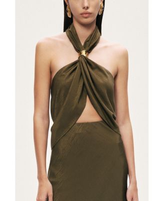 Women's Twist Halter Neck Bustier