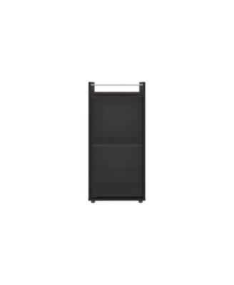 Compact Minibar Cabinet with 2 Doors and Open Shelf