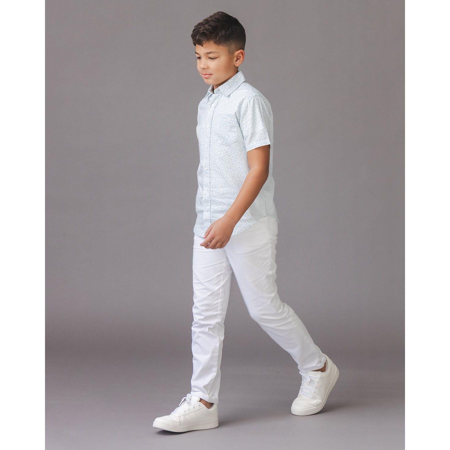 Boys Linen Short Sleeve Shirt