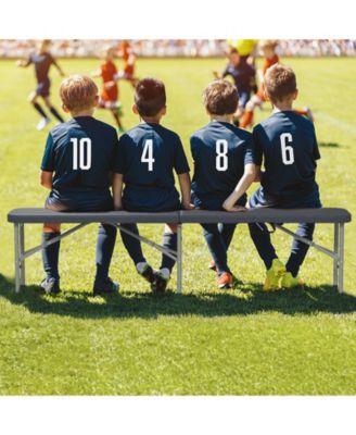 6 Feet Folding HDPE Bench with 1320 LBS Capacity and Handle Lock