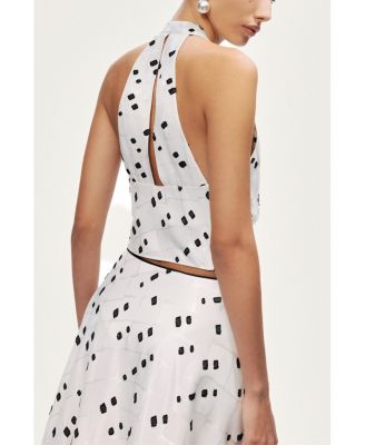 Women's Printed Halter Blouse