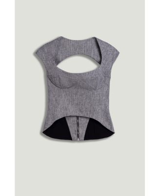 Women's Open-Back Tailored Top