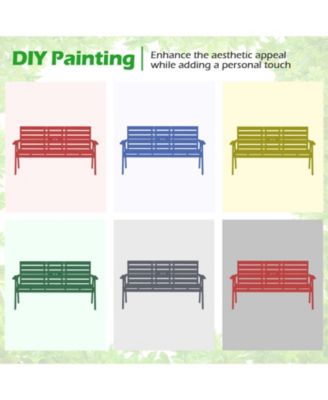 Outdoor Fir Wood Bench with Foldable Middle Table