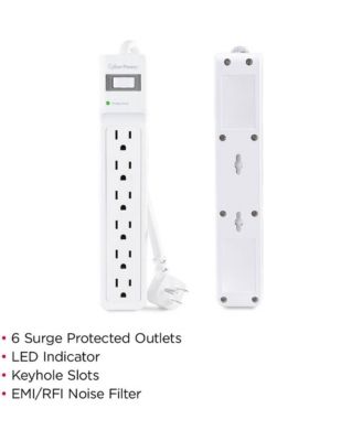 Essential Series 6-Outlet Surge Protector with Power Cord