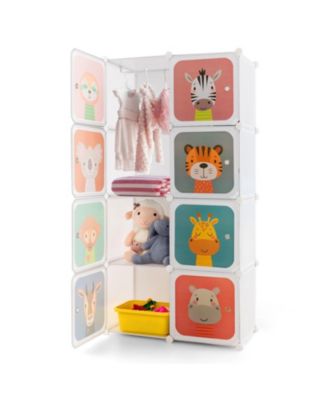 Closet with Dual Hanging Sections and Doors