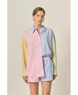 Women's Color Block Stripe Shirt