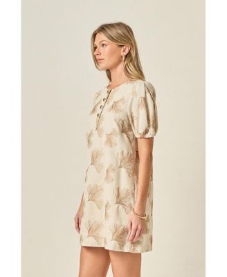 Women's Embroidery detail mini dress