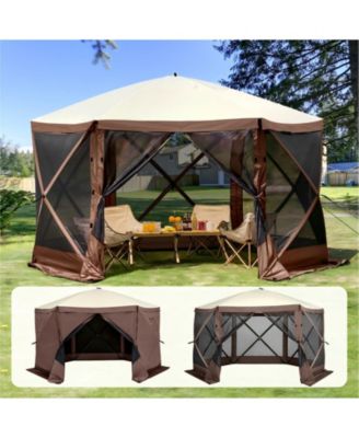 11.5 x 11.5 ft Pop-Up Gazebo Screen Tent with Privacy Panels