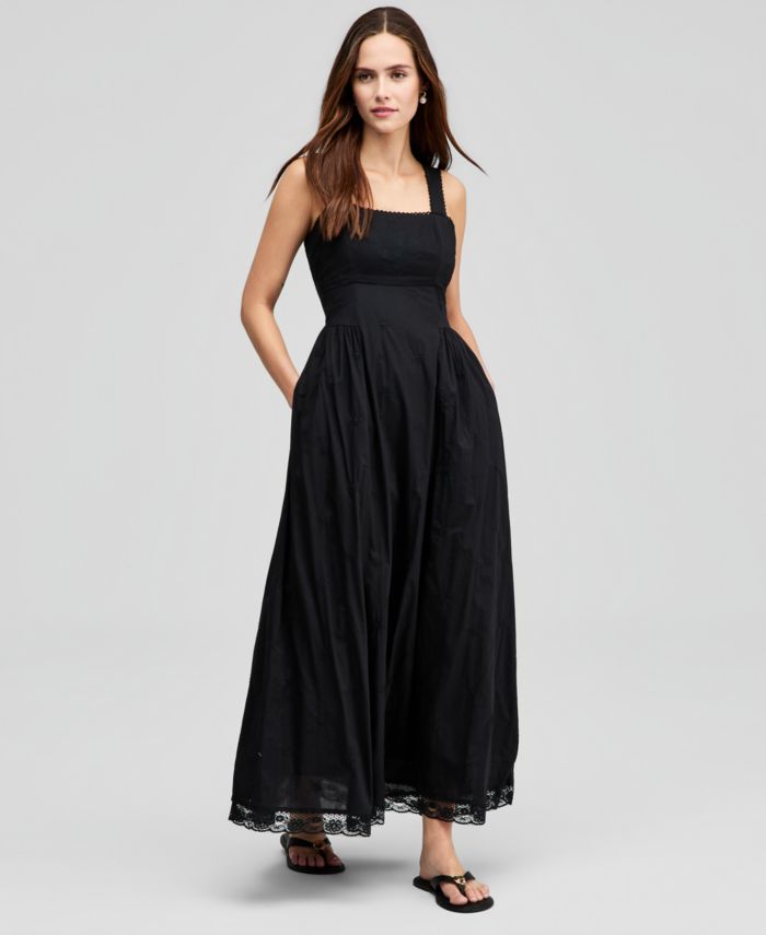 And Now This Women's Cotton Square-Neck Maxi Dress, Macy's Exclusive