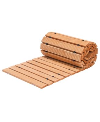 Wooden Garden Pathway, 8  x 17 , Non-Slip Cedar Outdoor Walkway for Garden