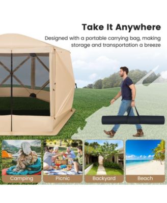 11.5 X 11.5 FT Pop-up Screen House Tent with Portable Carrying Bag