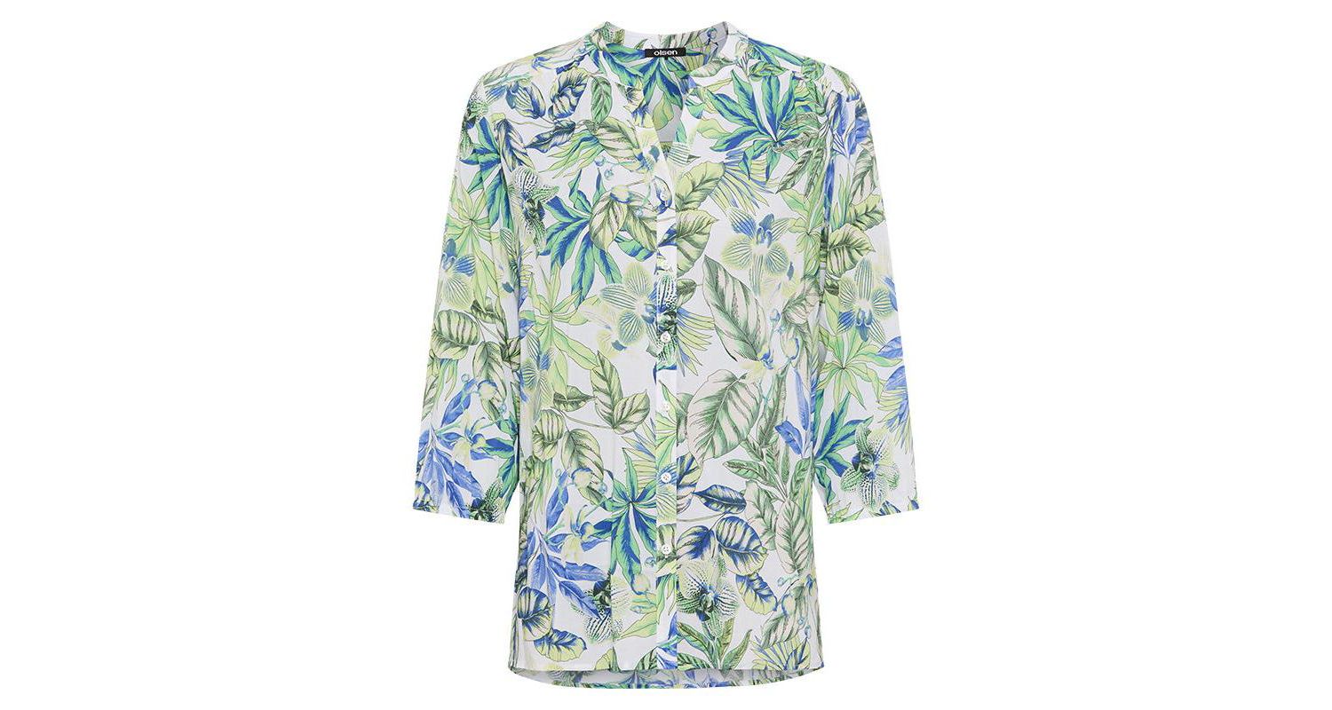 Women's Botanical Print Tunic Shirt