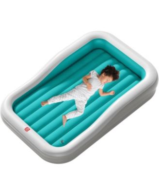 Inflatable Toddler Travel Bed with 3-Sided Safety Bumpers, Extra Large Kids Air Mattress, Includes Detachable Mattress, Portable