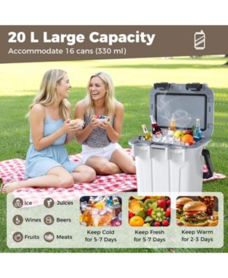 Ultra-Light Injection Molded Cooler 21 QT Hard Ice Chest