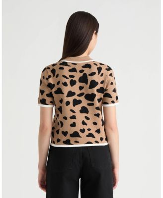 Women's Short Sleeve Polo Sweater