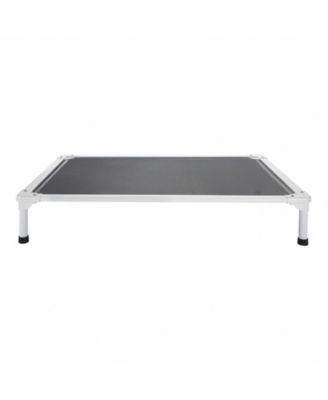Portable Raised Dog Cot Size L, 42 x 30 Inch Elevated Pet Bed with 88 lbs Capacity Aluminum Frame