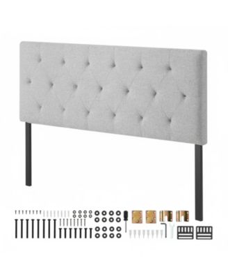 Diamond Tufted Full Size Upholstered Headboard with Adjustable Height, 56.3 in Wide