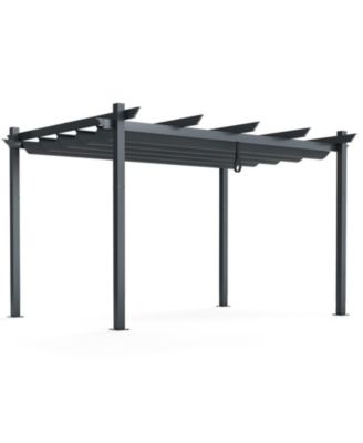 10 x 13 Feet Outdoor Aluminum Retractable Pergola Canopy Shelter