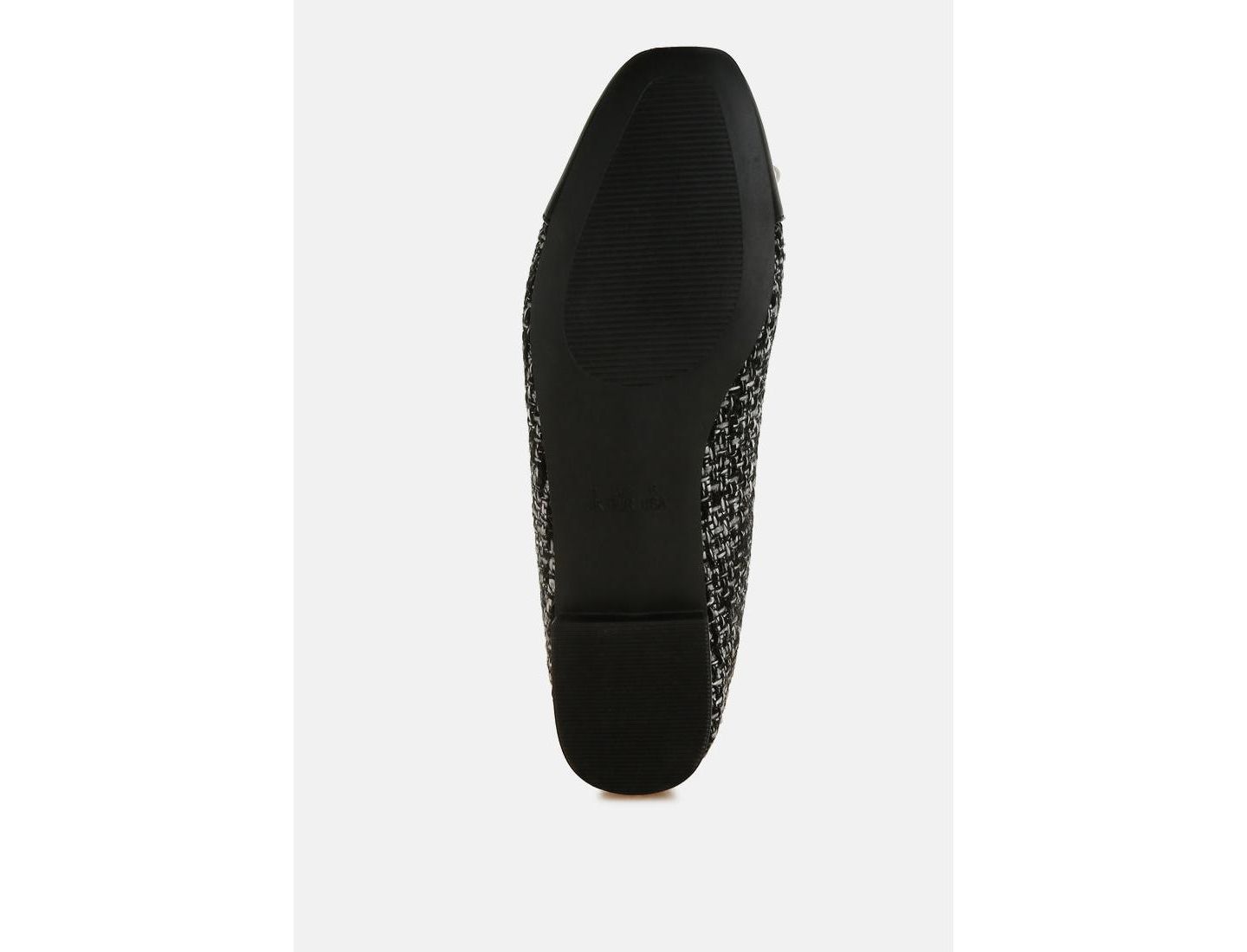 Женские балетки London Rag Acino Boucle Pearl Bow Ballerinas, цвет: Чёрный гладкий — фото 9