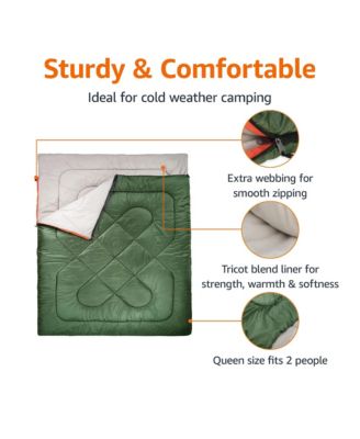 40degree(s)F Cold Weather Two-Person Camping Sleeping Bag Camping Outdoor Recreation Gear