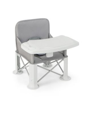 Portable Baby Booster Seat with Straps and Double Tray