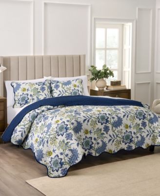 Maldives Percale 3-Pc. Quilt Set, King