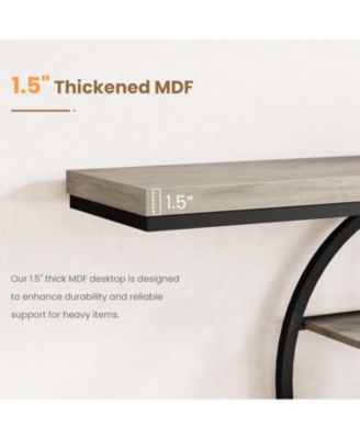 55" Entryway Table, 5-Tier Console Tables for Entryway, Industrial Narrow Sofa Tables with Storage for Living Room, Long Entry Hallway Table