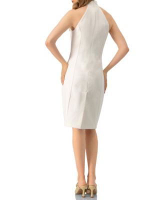 Women's High Neck Cotton Mini Dress