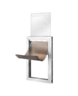 Large Pet Door with lockable magnetic flap, durable aluminum frame, secure and energy-efficient, easy installation