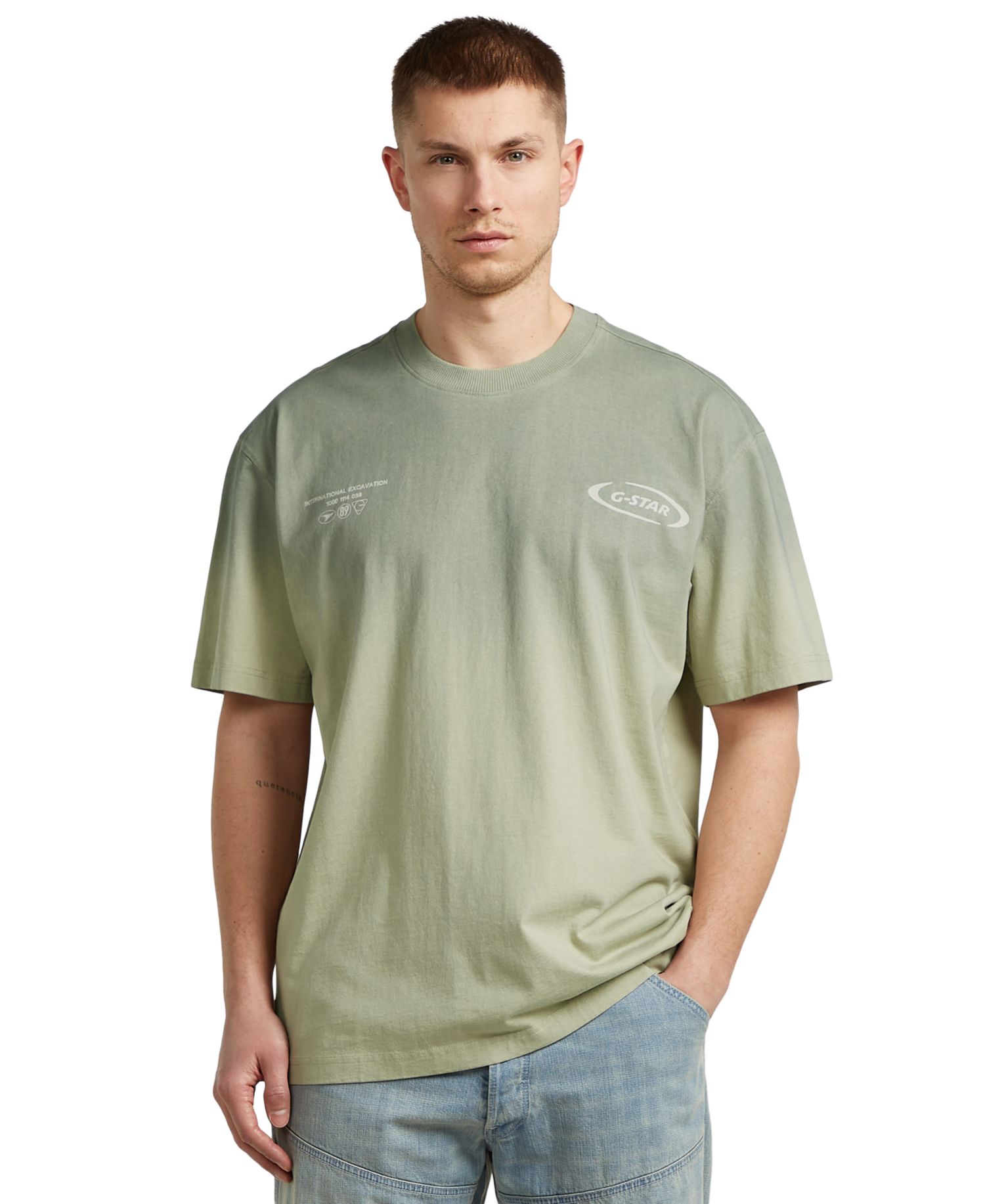Men's Sprayed Relaxed-Fit Logo T-Shirt