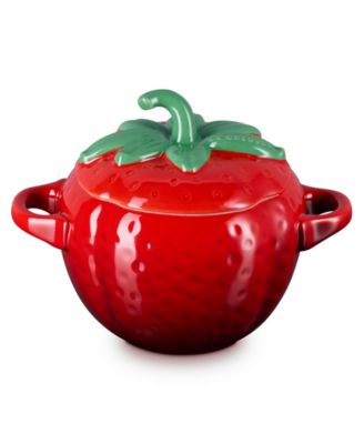 Stoneware 16 oz. Strawberry Mini Cocotte